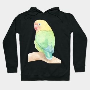 Lovebird watercolor portrait Hoodie